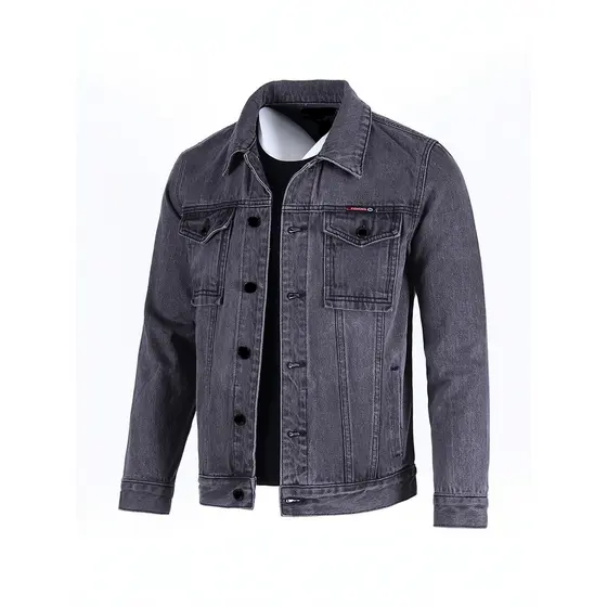 2026 primavera outono jaqueta jeans masculina versão coreana Street Wear solto lapela jaqueta superior cara resistente j