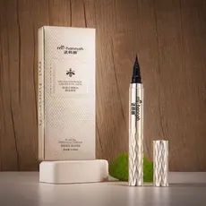 Mini Hanna Qiuhao tinta delineador à prova dwaterproof água à prova de suor não-manchas ponta da escova preto escuro des