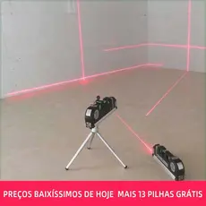 Trena Laser Profissional Nível de Bolha Multifunção com Linha Cruzada Mira Laser Ferramenta de Precisão Envio Imediato