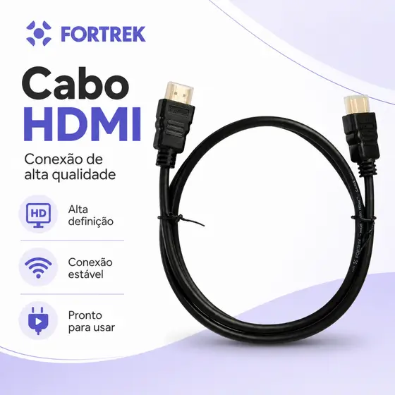 Cabo HDMI 2.0 1m 4K HDR Ultra HD Para Monitor TV Notebook Gamer