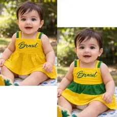 VESTIDO DO BRASIL BEBE KIT DOIS VESTIDOS DIFERENTES