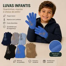 luva infantil menino grossa bem quentinha da estrela