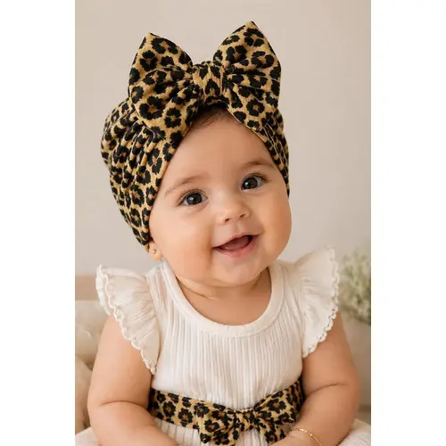Turbante Bebê Menina Gorro Laço Fashion