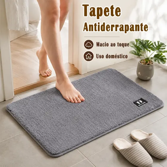 Tapete de Banheiro 40x60 e 50x80 Antiderrapante Microfibra Cores para Banheiro Cozinha e Quarto