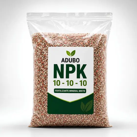 Adubo NPK 10-10-10 Fertilizante Completo para Flores, Plantas, Horta, Frutíferas e Plantação