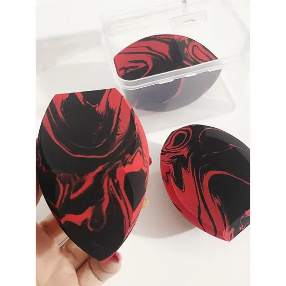 Ovo de beleza de duas cores, não coma pó seco e molhado, esponja de dupla utilização, ferramenta de maquiagem, cor mista