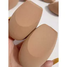 Alta qualidade leite chá cor gigante macio Puff/beleza ovo gota de água/pudim pequeno/esponja facetada maquiagem ovo