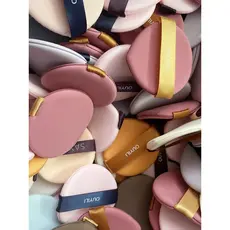 40 peças almofada de ar puff torta de gema de ovo sem pó pó solto molhado seco dupla utilização beleza ovo maquiagem esp