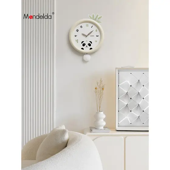 Mandelda marca coreana relógio de parede 2026 novo estilo sala estar relógio doméstico pendurado na parede único moda