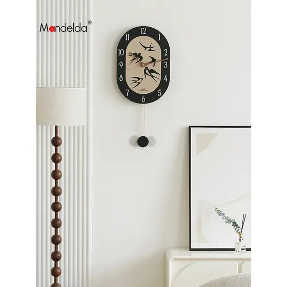 Mandelda marca coreana sala de estar relógio de parede doméstico pendurado 2026 novo estilo luz luxo High-End relógio