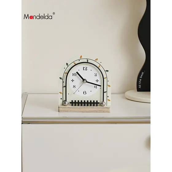 Mandelda entrada pêndulo relógio De mesa decoração ornamentos sala estar armário TV arqueado estilo Medieval criativo De