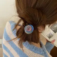 Francês Retro rosa corda de cabelo 2024 novo estilo rabo de cavalo corda de cabelo elástico feminino temperamento cocar 