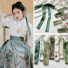 Novo estilo chinês combinando saia de veludo Headwear crianças Hanfu fita laço de cabelo faixa de cabelo meninas acessór