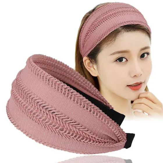 Capa de testa cabelo branco ferramenta útil dente feminino antiderrapante moda bandana de abas largas influenciador para