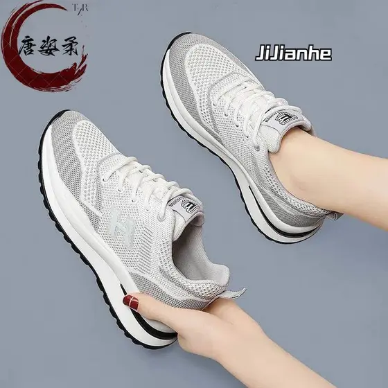 Almofada de ar tênis feminino primavera tênis de corrida viagem sapatos femininos 2026 novo estilo tênis malha respiráve