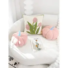 Ins tulipa abóbora travesseiro dos desenhos animados moda criativa almofada rosa verão travesseiro algodão fronha estilo