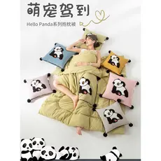 Panda travesseiro colcha dupla utilização carro dos desenhos animados bonito escritório Nap cobertor travesseiro dois-em