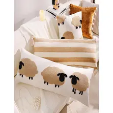 Ins estilo creme marrom luz luxo High-End fronha cama sala de estar sofá Bay janela travesseiro almofada com núcleo