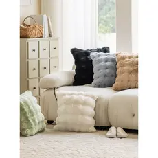 Moderno estilo ins influenciador travesseiro de pele bolha pelúcia sofá quarto almofada creme Nordic fronha