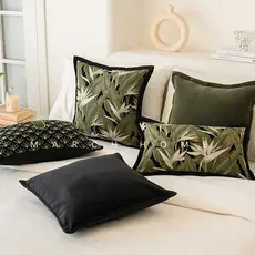 Nordic simples planta verde sofá fronha luz luxo Retro sala de estar almofada Bay janela cabeceira fronha verde