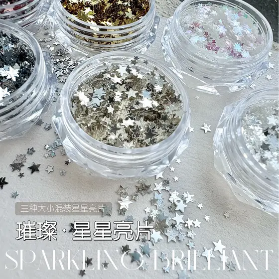 Manicure Aurora influenciador venda quente Mini estrela lantejoulas acessórios de manicure grande pequeno misturado pisc