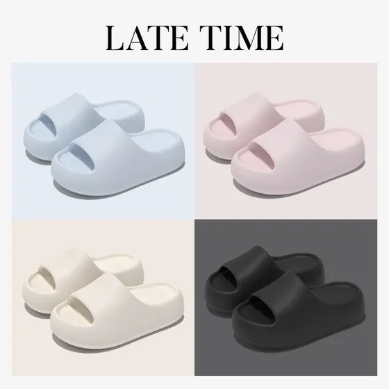 Lattime Fat Dudun Chinelos femininos verão exterior Wear All-Match sola grossa aumentada confortável sola macia sandália