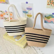 Nova bolsa listrada feminina saco de tecido Casual All-Match axilas saco do mensageiro pequeno saco do telefone móvel sa