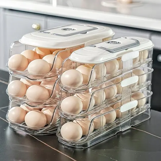 Caixa de ovos cronometragem, Rack de ovos, geladeira, porta lateral, caixa de manutenção fresca, rolo de ovos, caixa de