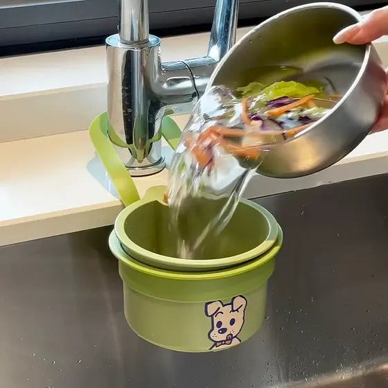 Cesta de drenagem de resíduos de cozinha, filtro de resíduos de alimentos, ferramenta útil
