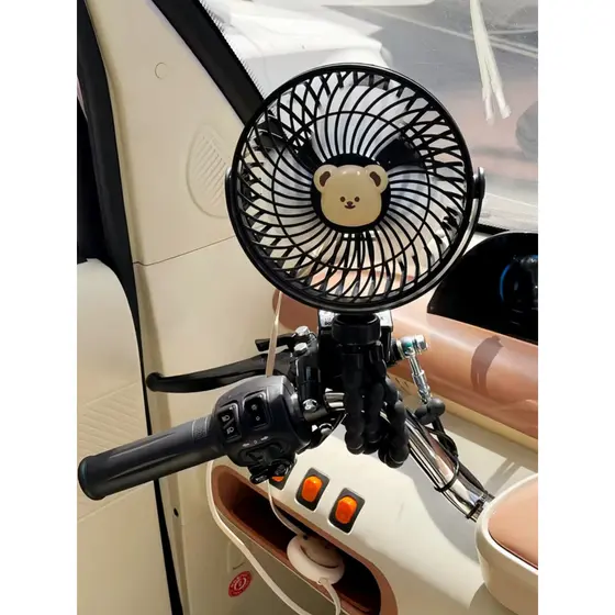 Polvo triciclo ventilador usb alto vento Mini portátil portátil novo carrinho suporte pequeno ventilador