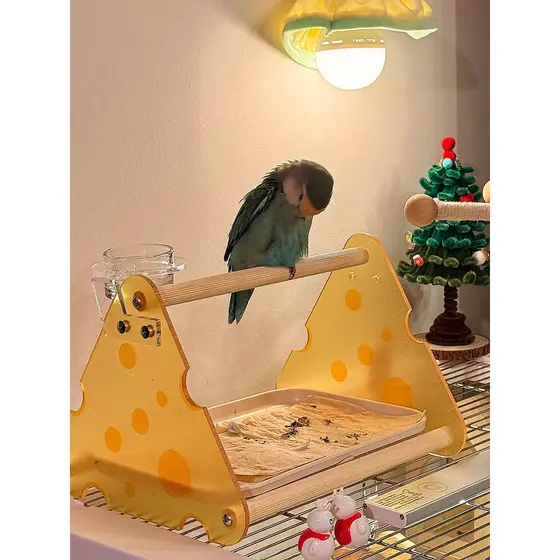 Papagaio pé pólo peônia tigre pele brinquedo auto-feliz tédio alívio ferramenta útil queijo Desktop suporte de treinamen