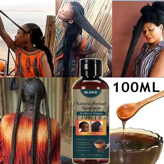 Chebe Shampoo Para Crescimento Capilar Fórmula Antiga Africano