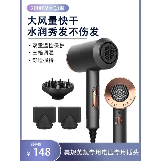 Secador de cabelo padrão americano 110V, China, Hong Kong, japão, americano, doméstico, íon negativo, 230V, padrão britâ