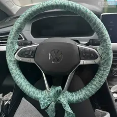 Novo diy volante anti-deslizamento cinta anti-suor capa romântica camélia em relevo flor fita volante capa