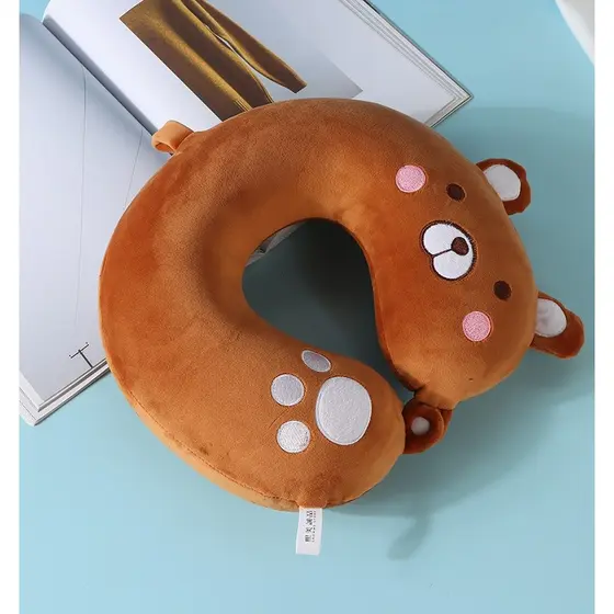 Ximei Eslite Travesseiro em forma de U Tridimensional Urso Espuma de Memória Travesseiro em Forma de U Escritório Cochil