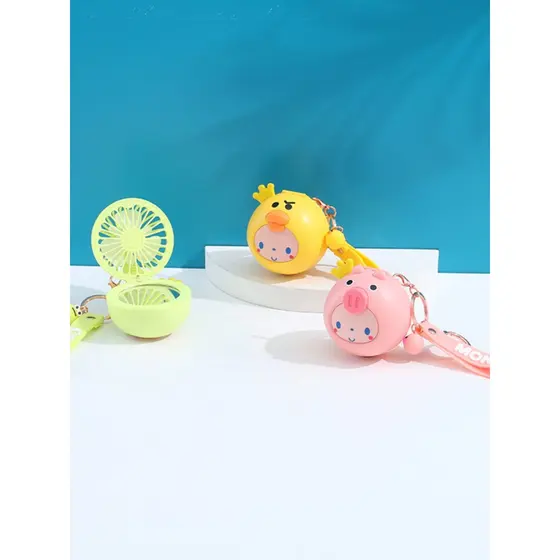 Ximei Eslite Ventilador Portátil Coroa Macaco Genuíno Chaveiro Autorizado Pequeno Ventilador Estudante Desenho Portátil