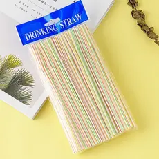 2026 canudos descartáveis novo estilo, 100 peças, canudos descartáveis, cotovelo colorido de 21cm, plástico dobrável de