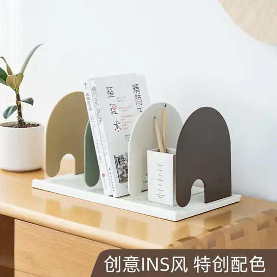 Times Goods Desktop Criativo estilo ins Bookends Livro Estante Prateleira Armazenamento Mesa pequena Simples Simples Est