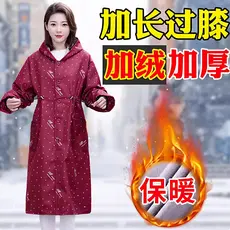 Alongado sobre o joelho mais veludo engrossado quente casaco feminino exterior Wear inverno à prova de frio trabalho adu