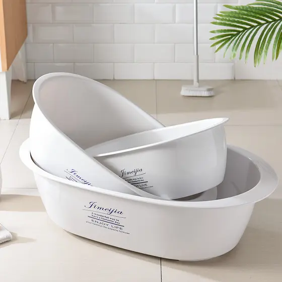 Banheira grande espessada de plástico para bebês, lavatório para bebês recém-nascidos, maca para gatos, banheira an