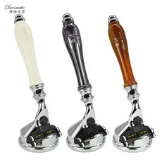 Dishi resina lidar com masculino Manual navalha conjunto de lâmina de três camadas com suporte de lâmina