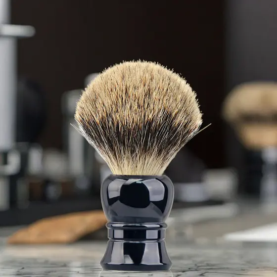 Golinslan puro texugo escova de barbear de cabelo escova de barba escova de espuma escova de barbear rosto barbear caixa