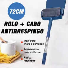 Conjunto de rolos de pintura suaves ideal para pintar paredes + haste telescópica de três secções (72 cm)