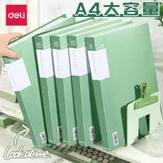Deli a4 Pasta Inserção Transparente Livro de Informações Pasta de Arquivo Verde Fresco Armazenamento Livro Saco de Arqui