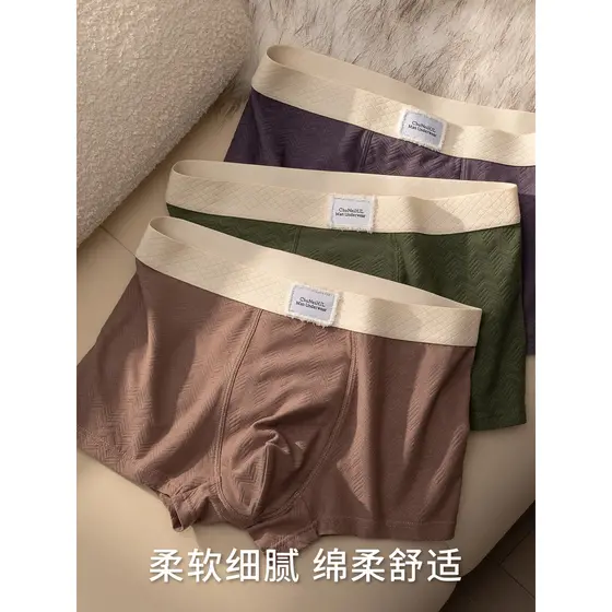 Outono inverno estilo flor fio de algodão roupa interior masculina macio pele-amigável confortável sol algodão esportes