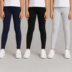 Kit 2 Leggings Infantil Menina Cotton Confortável 1 a 14 Anos Cós Elástico Inverno Meia Estação