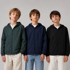 Corta Vento Infantil Masculino com Capuz Impermeável Inverno Tamanhos 4 a 14 Anos