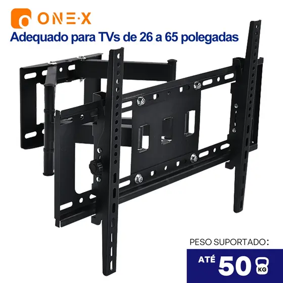 ONEX Suporte de Parede Giratório Articulado para TV 26 a 65 Polegadas GT890E Suporta Até 50kg