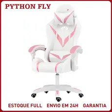 Cadeira Gamer Reclinável RGB LED com Controle, Ergonômica, Giratória, Suporta 150kg, Estofado PU  Reclinável Estofado