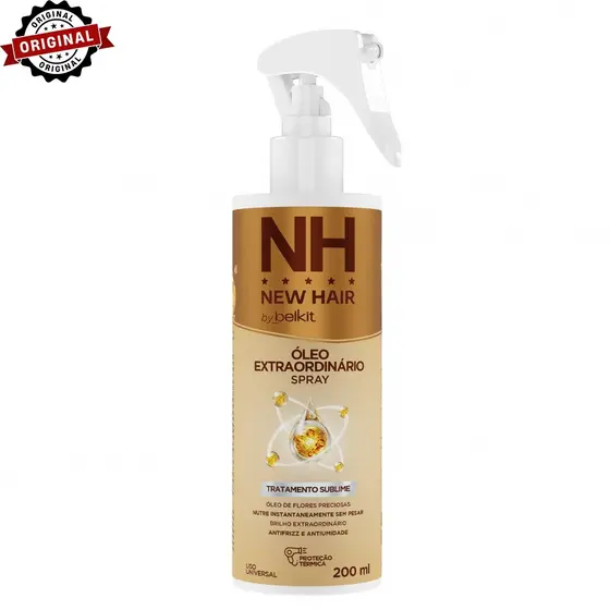 Spray Óleo Extraordinário 200ml NEW HAIR Cabelos Intensamente Protegidos e Nutridos